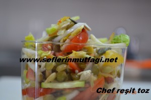 Soya filizli mercimek salata