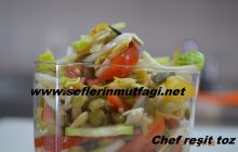 Soya filizli mercimek salata